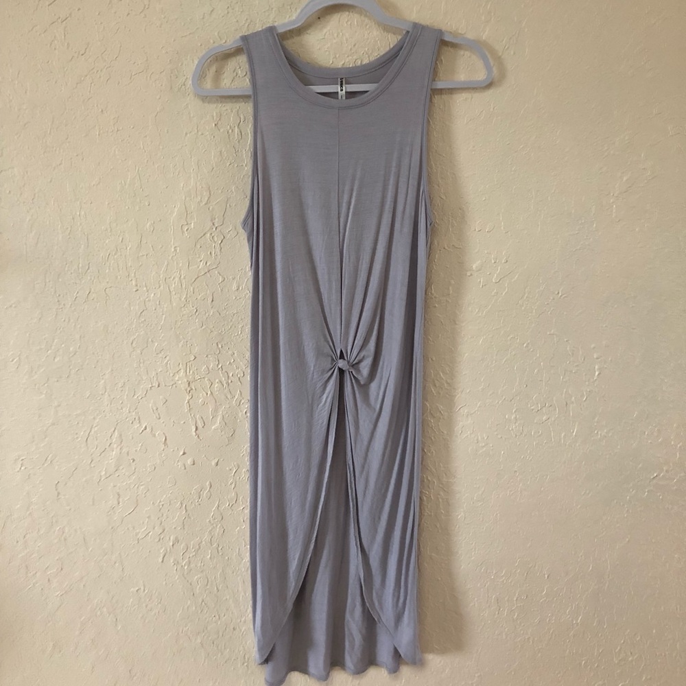 Gray Sleeveless high-low top